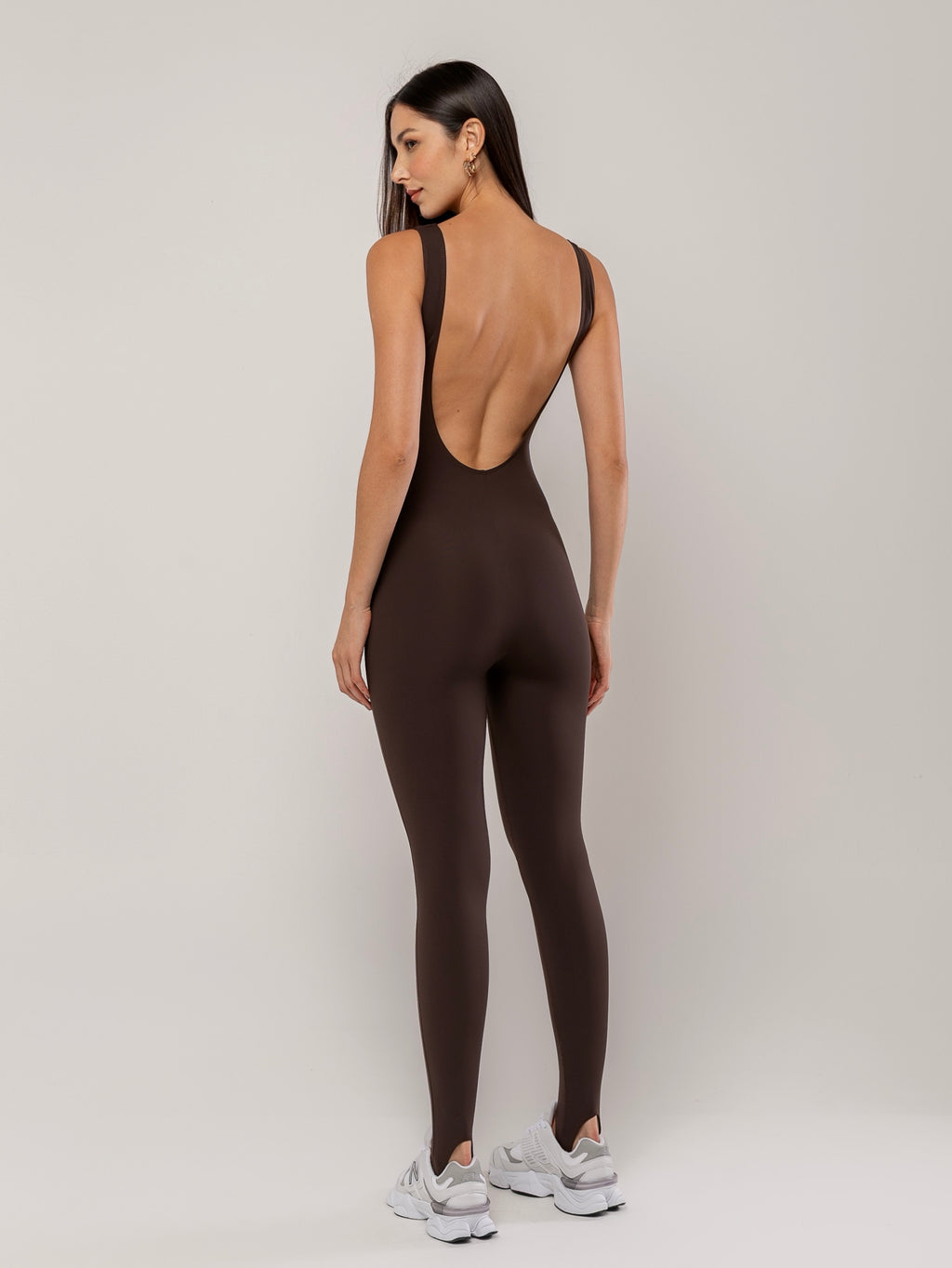 Macacão Gisele- Marrom Tecido Dark Premium