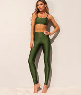 Leggings Glow verde militar