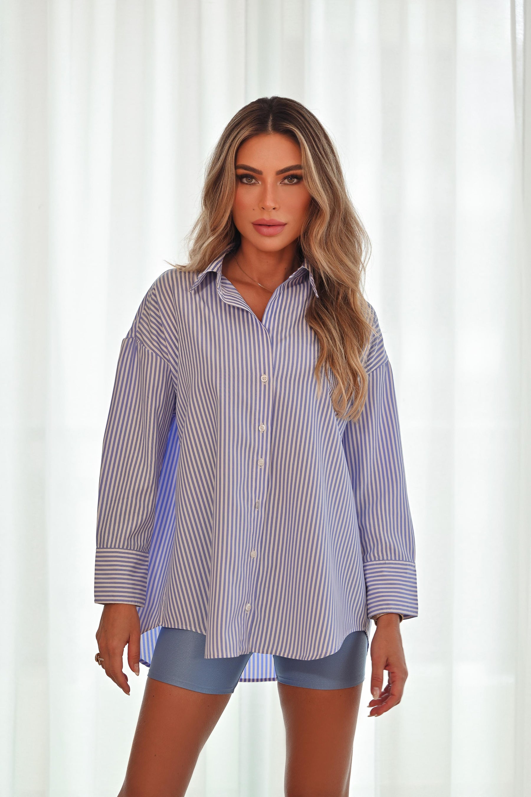 Camisa Catarina Oversized Listrada