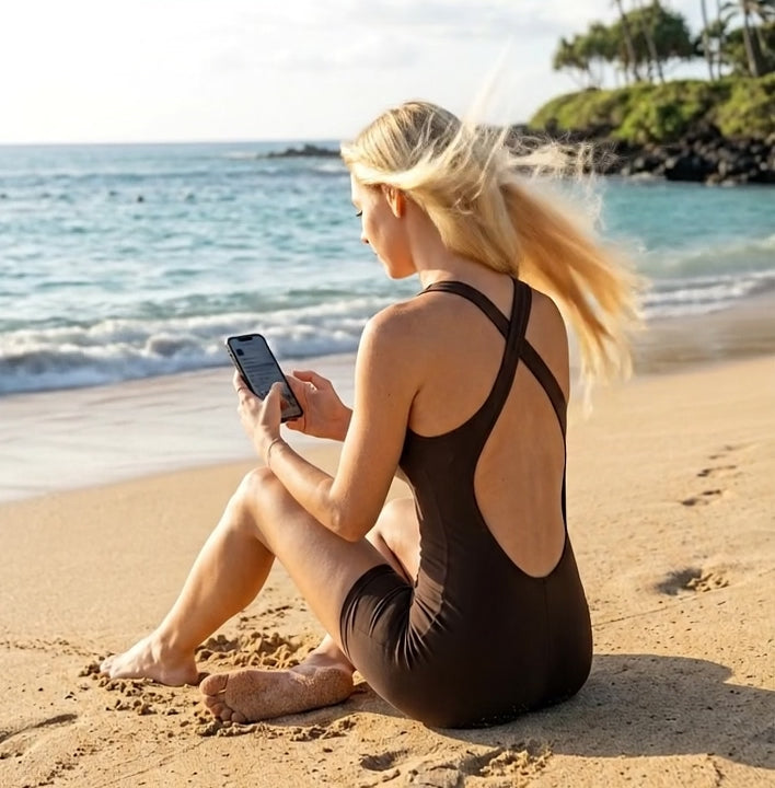 Macacão Lili - Marrom Tecido Dark Premium